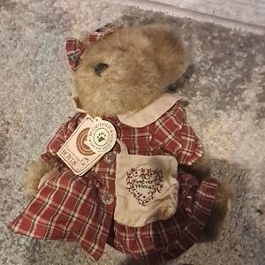 Boyds Bears Red and Cream Plush Toy